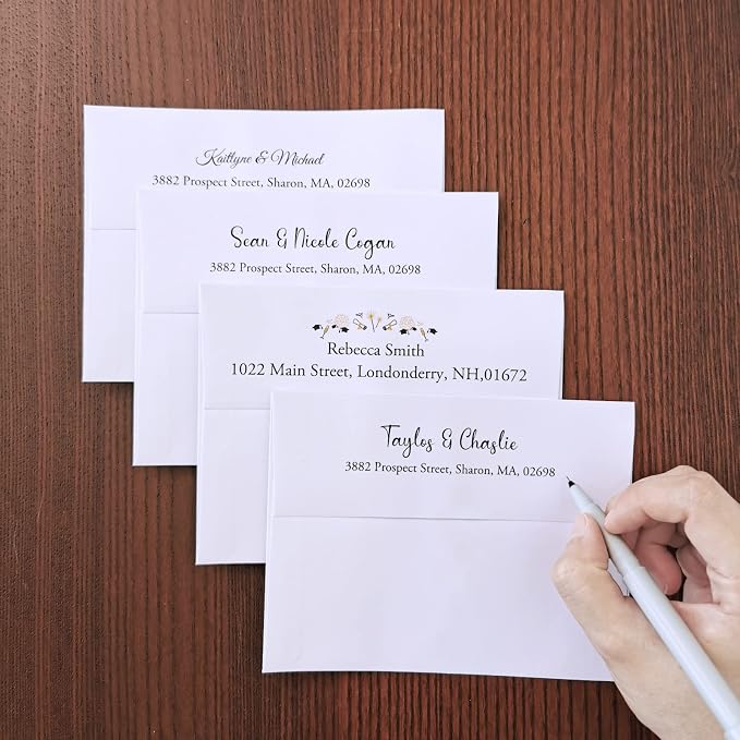 500 Pcs Bulk A2 Invitation Envelopes in White Peel & Press Self Seal 4 3/8 x 5 - Image 9
