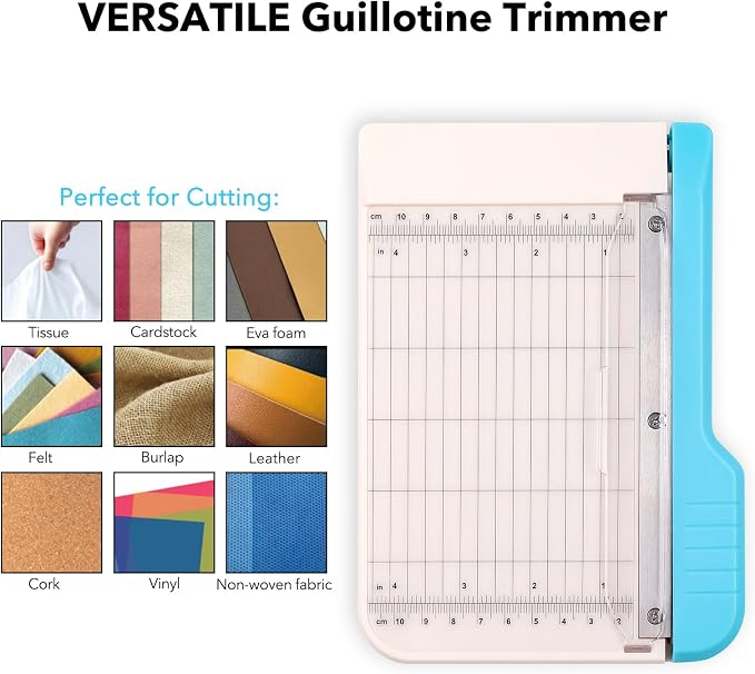 Guillotine Paper Trimmer, Mini Guillotine Paper Cutter, 6 inch Cut Length - Image 5