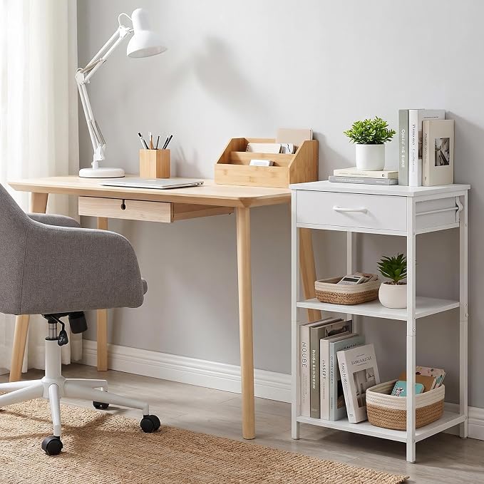 Printer Stand with Fabric Drawer, 3-Tier Industrial Sturdy Under Desk Printer - Image 3