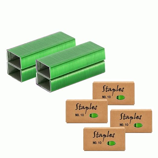 NatSumeBasics 4000 Green Staples #10 Colored Staples by NatSumeBasics