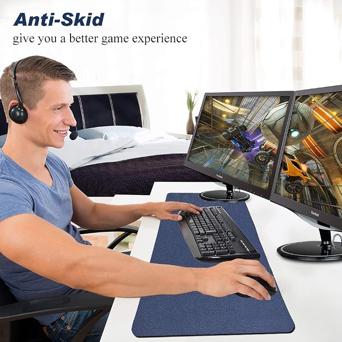 Desk Pad for Office Home 31" x 13", PU Leather Waterproof Large Desk Writing - Image 4
