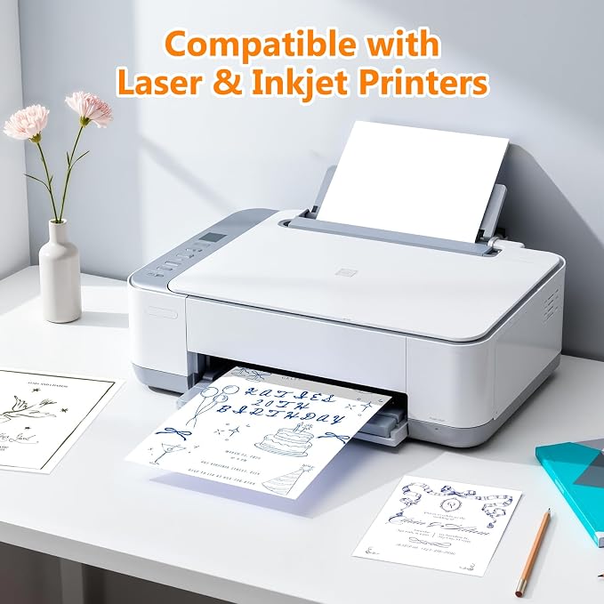 60 Sheets of Cardstock 8.5 x 11, Heavyweight Cover Cardstock Printer Paper 8.5 - Image 3