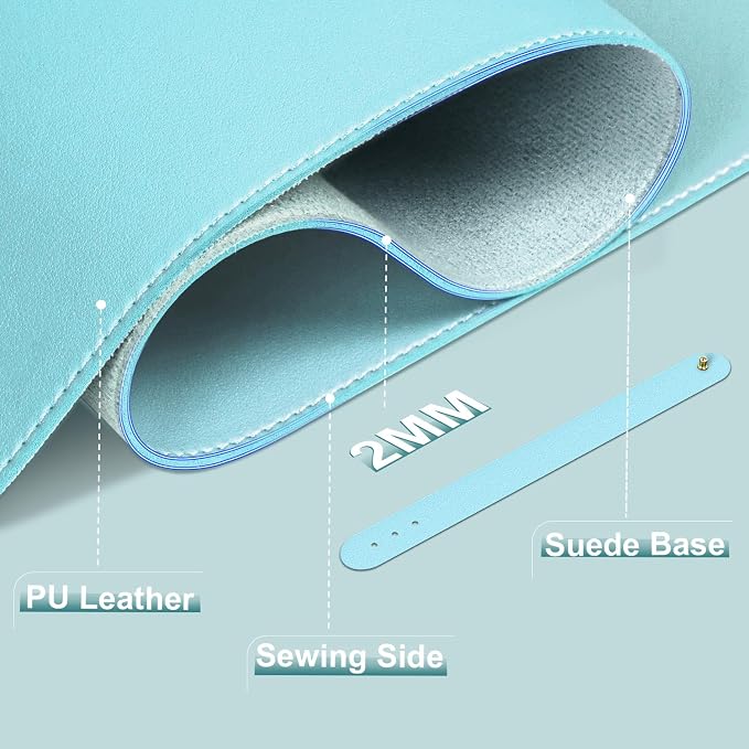 PU Leather Desk Pad Protector and Blotter, Large Mouse Pad and Laptop Desk Mat - Image 2