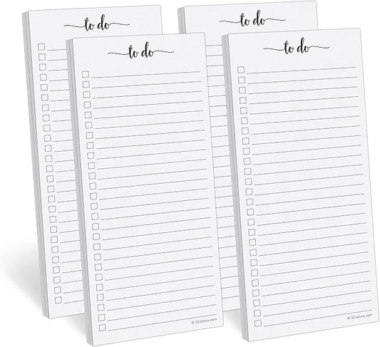 321Done To Do List Notepad 4-Pack, 3.7 x 8.5 by 321Done