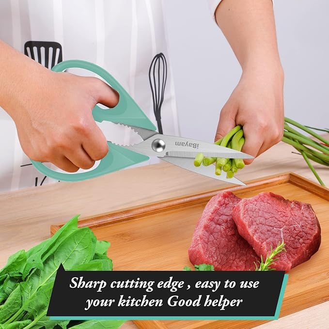 Kitchen Shears, iBayam Kitchen Scissors Heavy Duty Meat Scissors Poultry Shears - Image 6