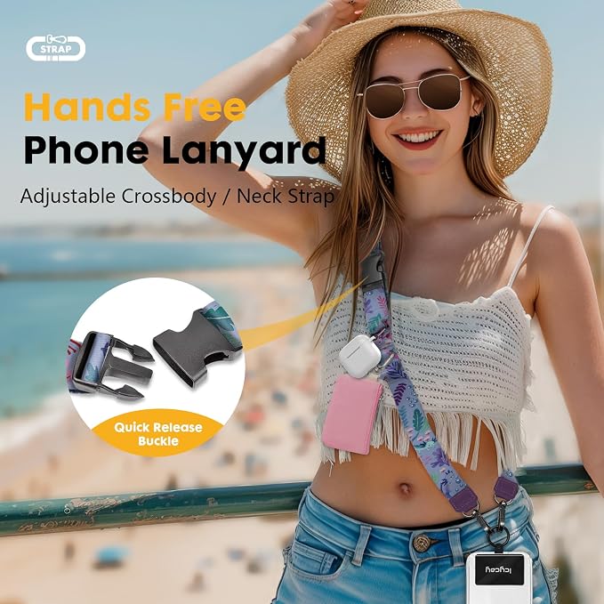 Icycay Phone Lanyard Crossbody, Axolotls Cell Phone Strap - Image 2
