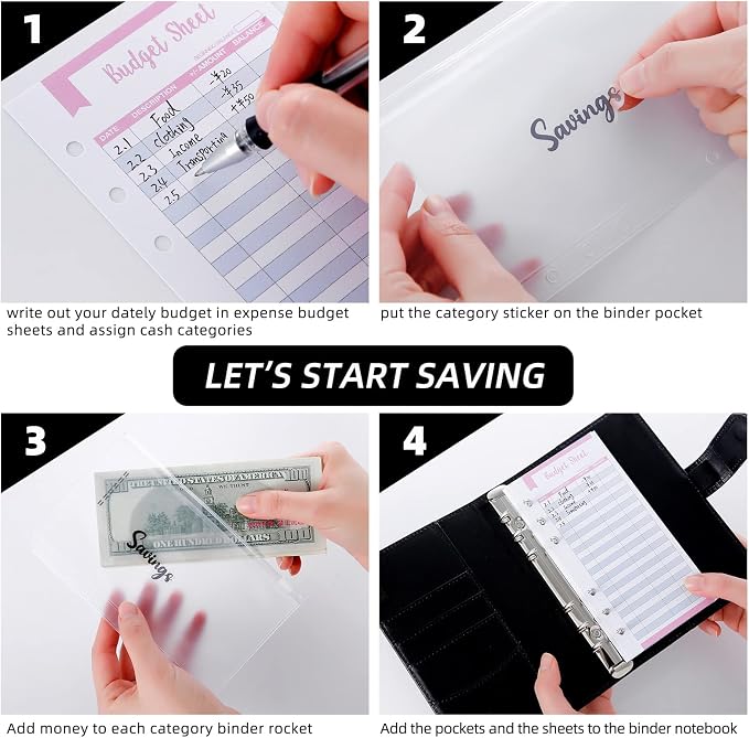 NICOOTH Budget Binder A6 Money Saving Binder - Image 6