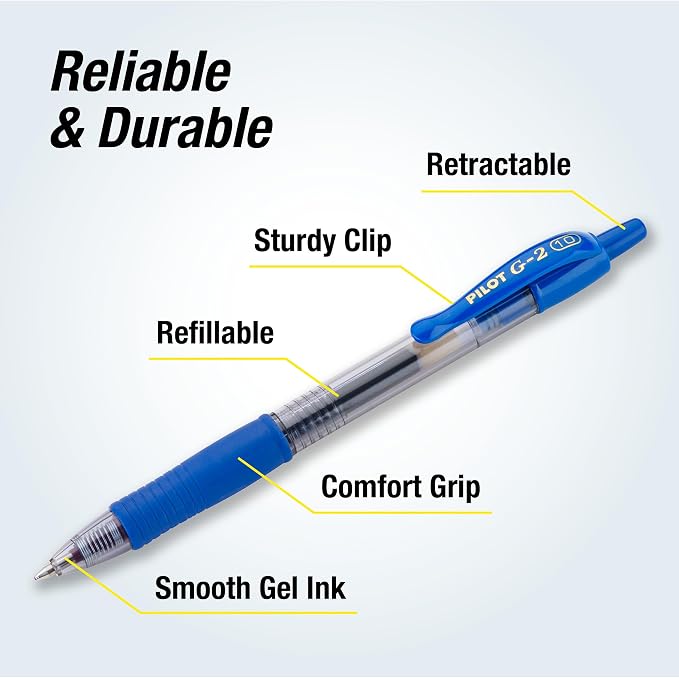 Pilot G2 Premium Gel Roller Pens, Bold Point 1 mm, - Image 3