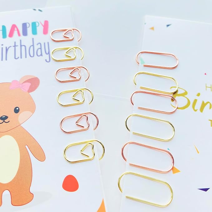 120 PCS Gold Heart Shaped Paper Clips 0.78inch Small Paper Clips Cute Mini - Image 5