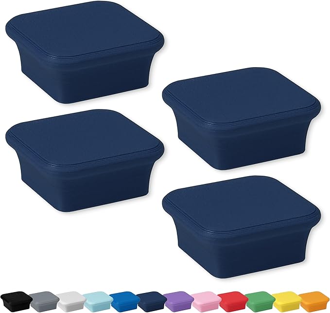 Glassboard Studio MiniBar Magnet - Strong Neodymium Rare Earth Magnets for Fridge, Whiteboard, Locker & Magnetic Glassboards - Ideal for Crafting & Office Use - Strong Fridge Magnets (Navy Blue, 4)-DeskLoop Office