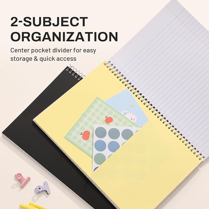 SUNEE Spiral Notebook, College Ruled Paper, 80 Sheets, Spiral Notebooks - Image 4