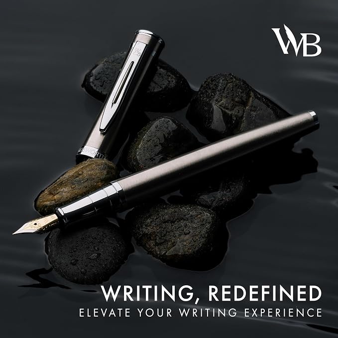 Wordsworth & Black Fountain Pen Set, Medium Nib, Includes 24 Pack Ink Cartridges - Image 2