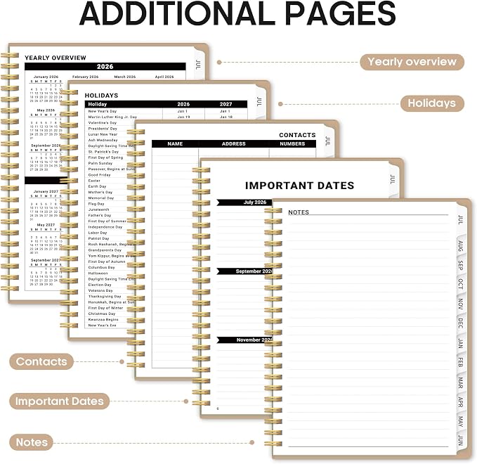 Planner 2026-2027, 8.5" x 11" Weekly and Monthly Academic Year Planner Calendar - Image 5