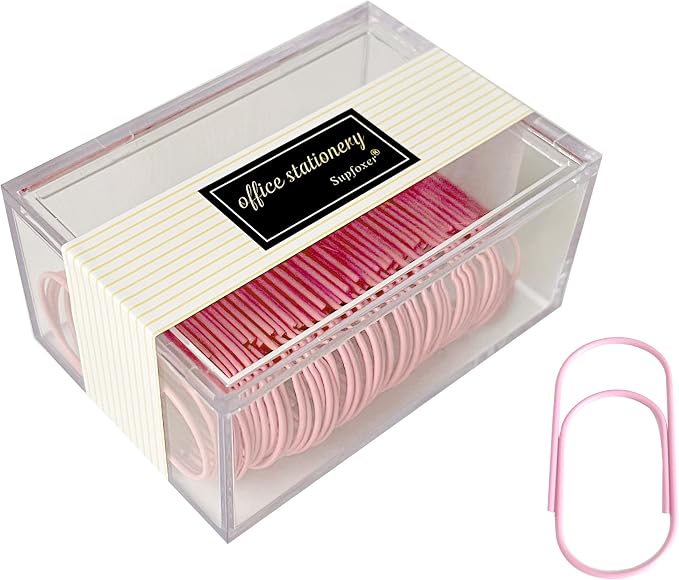 Pink Jumbo Paper Clips by Supfoxer