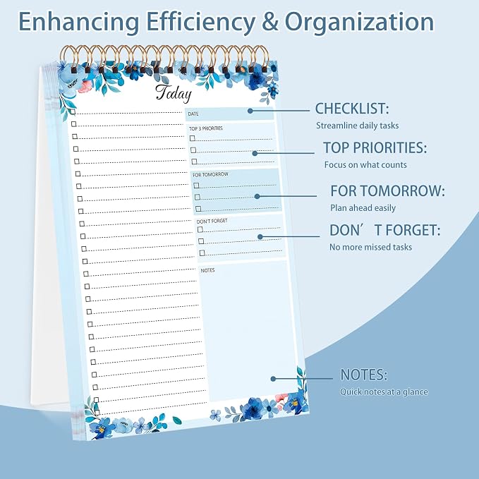 Thboxes 2 Packs To Do List Notepad, 104 Pages To Do List Notebook A5 Undated - Image 4