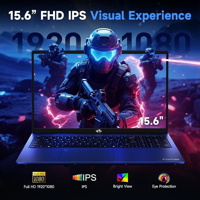 NIMO Gaming Laptop 15.6", AMD Ryzen 7 7735HS, 16GB DDR5 RAM, 1TB PCIe 4.0 SSD - Image 3