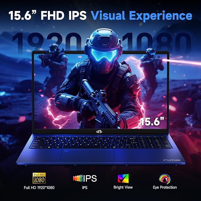 NIMO Gaming Laptop 15.6", AMD Ryzen 7 7735HS, 32GB DDR5 RAM, 2TB PCIe 4.0 SSD - Image 3