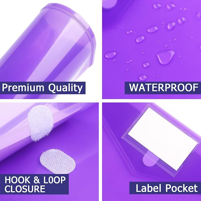 Tamaki 6 Pack Plastic Envelopes, A4 Size | Clear Document Plastic File Folders - Image 4