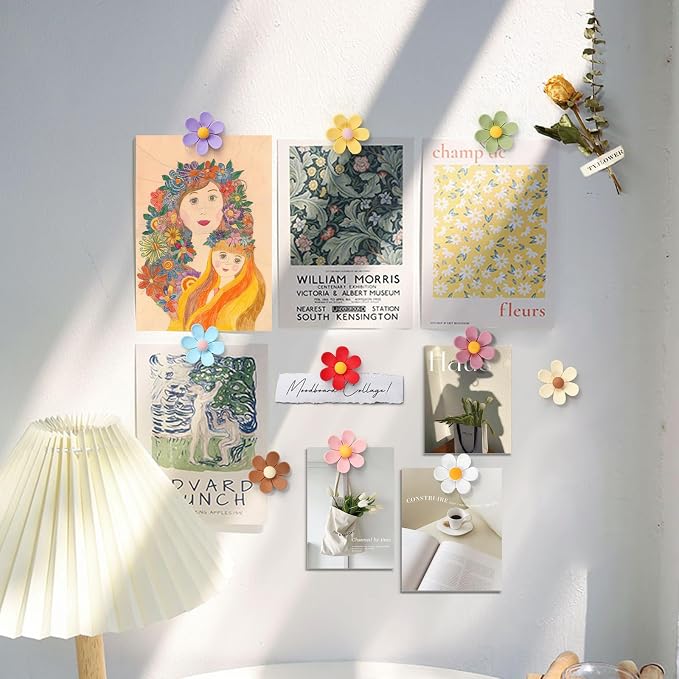 50Pcs Flower Push Pins, 10 Colors Cute Thumb Tacks, Decorative Push Pins - Image 7