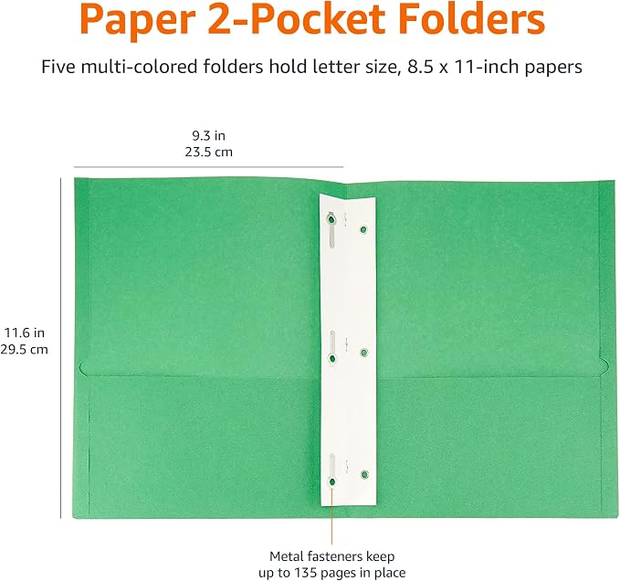 Amazon Basics Twin Pocket File Folders - Image 6