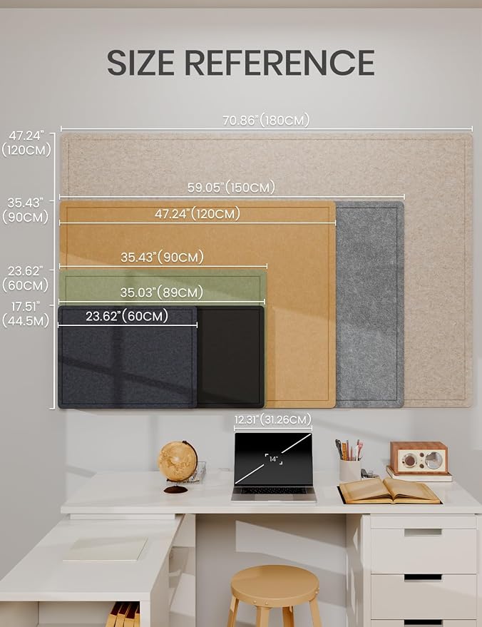 Fluxynara Bulletin Board, Foldable Felt Pin Board - Image 5