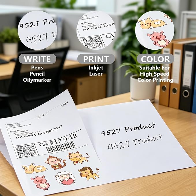9527 Product Half Sheet Self Adhesive Shipping Labels - Image 5