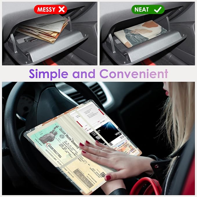 Car Registration and Insurance Holder，Colour Patterns Men Women Car License - Image 5