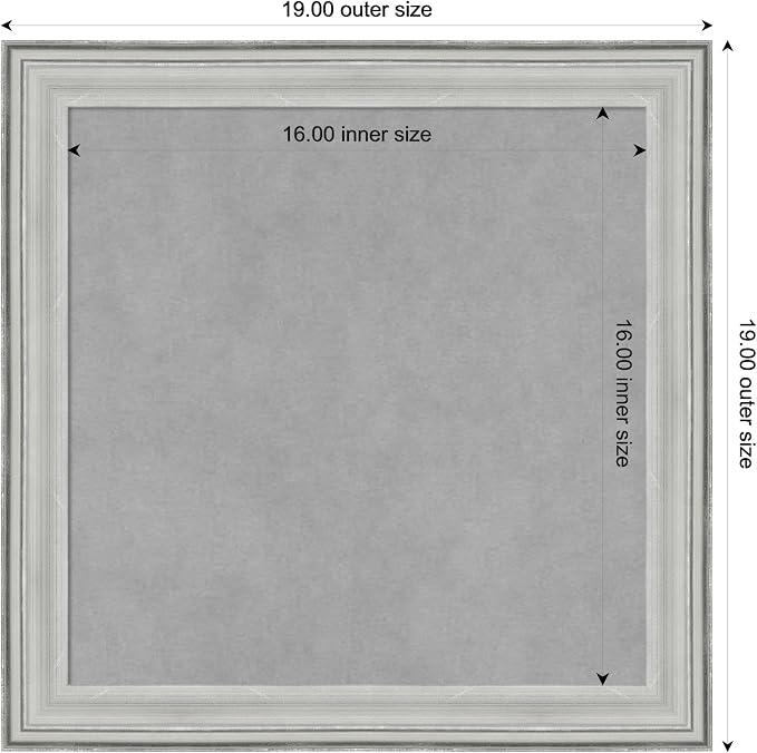 Amanti Art Silver Framed Magnetic Board 19x19 Small Vision Board - Image 3