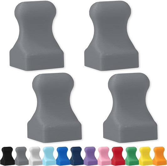 Glassboard Studio MiniPawn Magnet - Strong Neodymium Rare Earth Magnets for Fridge, Whiteboard, Locker & Magnetic Glassboards - Ideal for Crafting & Office Use - Strong Fridge Magnets (Steel Gray, 4)-DeskLoop Office