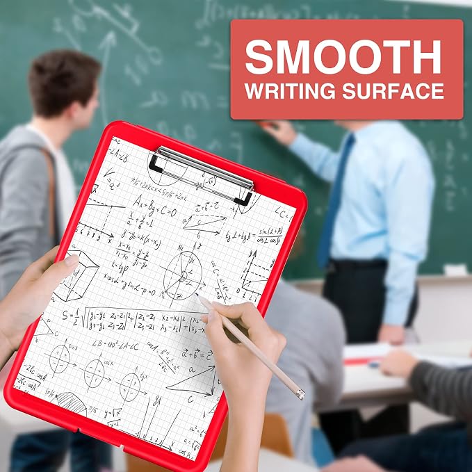 Sooez Clipboard with Storage, Plastic Storage Clipboards with Low Profile Clip - Image 6