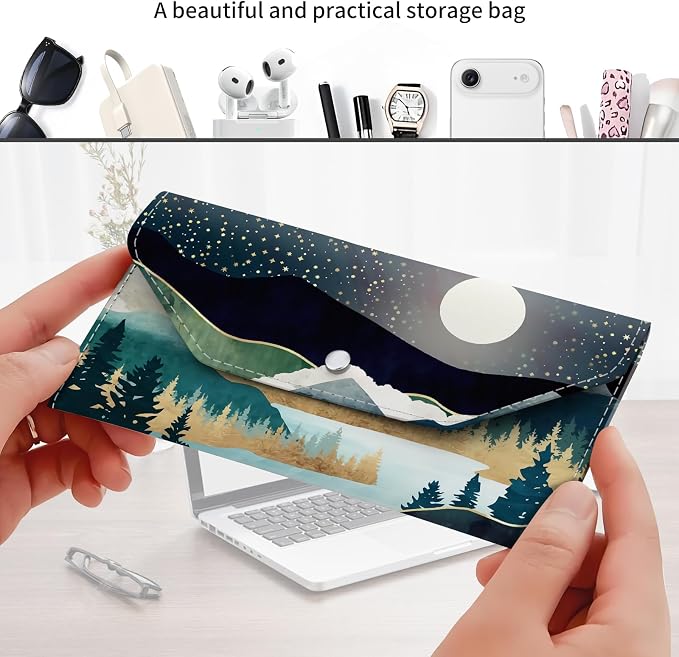 Cash Envelope Wallet Cute PU Leather Envelopes Bag - Image 3
