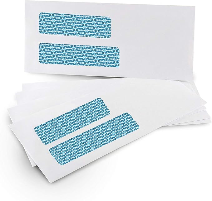 Aimoh 1000#9 Double Window SELF Seal Security Envelopes - Image 2