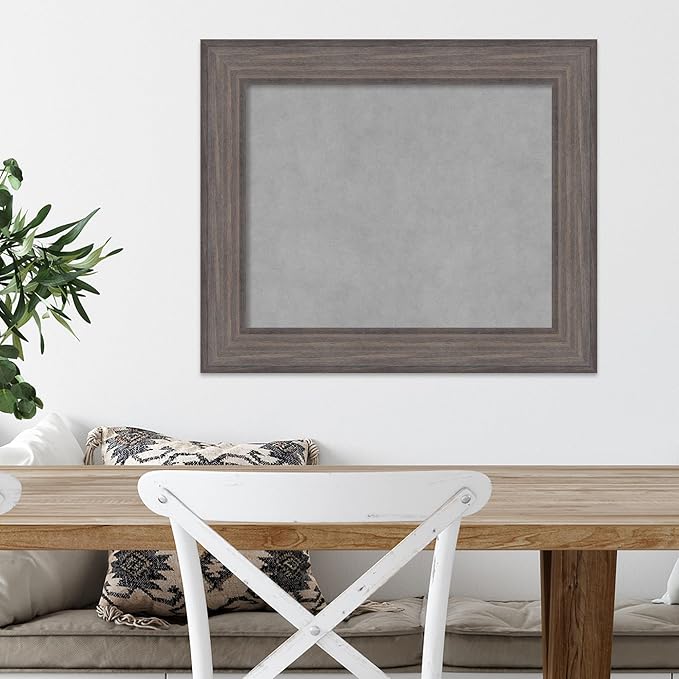 Amanti Art Grey Framed Magnetic Board 21x25 Small Vision Board - Image 5