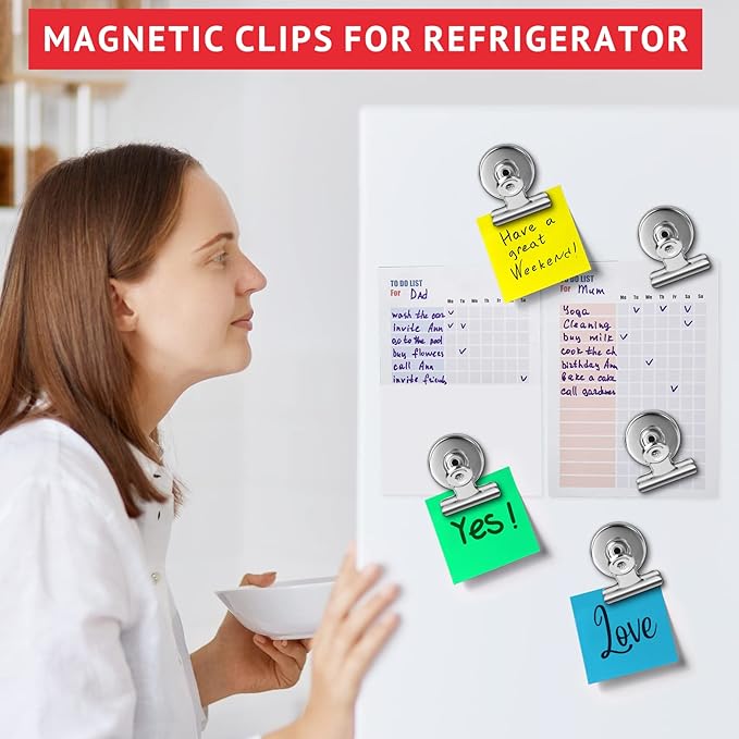 24 Pack Magnetic Clips Fridge Magnets Heavy Duty Magnet Clips - Image 4