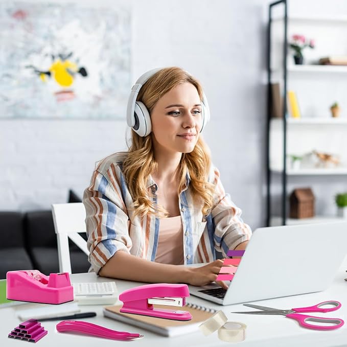 Hot Pink Desk Accessories Set - Image 5