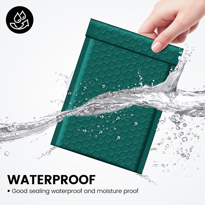 Fuxury Bubble Mailers 4x8" 800 Pack Forest Green Bubble Mailer Bulk Usable Size - Image 4