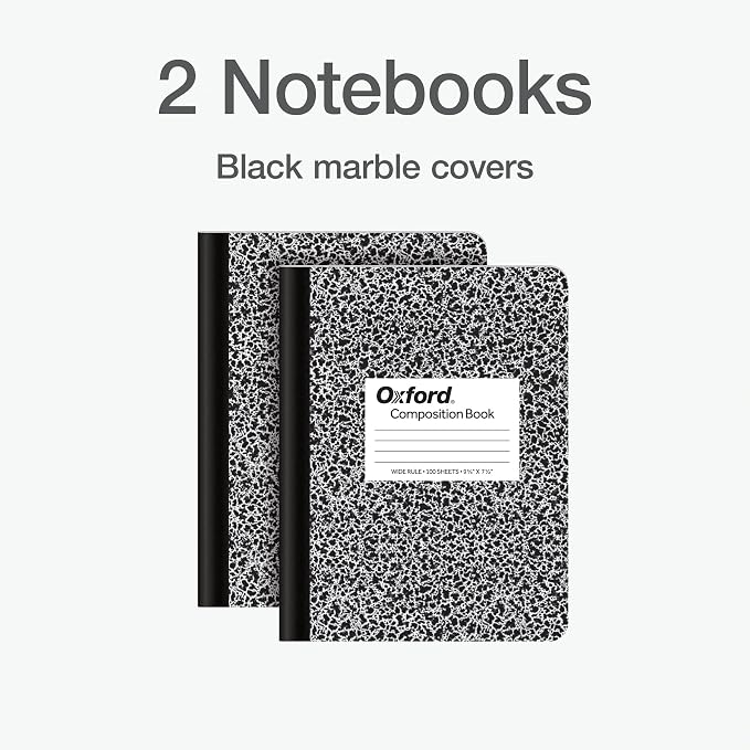Oxford Composition Notebooks, 9-3/4 x 7-1/2 Inch School Journals, Wide Ruled - Image 7