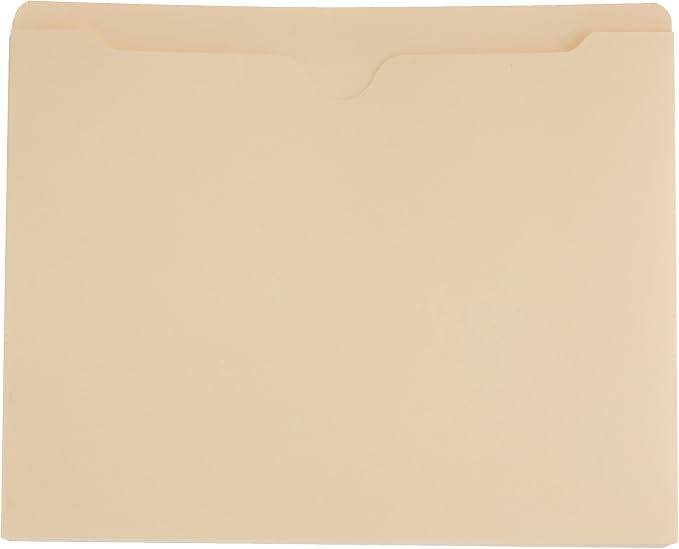 Amazon Basics File Jackets for Organizing Documents, Reinforced Straight-Cut Tab - Image 2