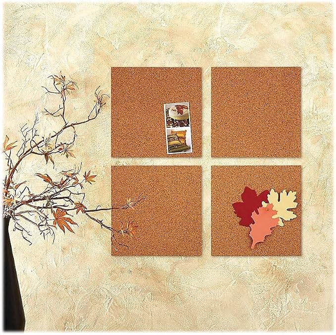 Quartet Cork Tiles, Bulletin Board Cork Panels 12" x 12" x 3/16", 4 Pack - Image 6