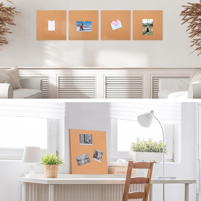 Kosiz 40 Pack Cork Board Square 12" x 12", 1/4" Thick Cork Board Tiles Bulk - Image 7