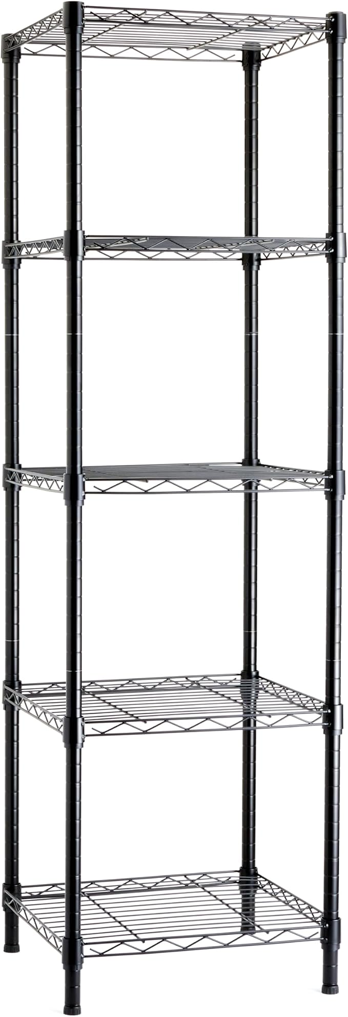 Amazon Basics 5-Shelf Tower Adjustable Storage Shelving Unit, 16 D x 16 W x 54 by AmazonBasics