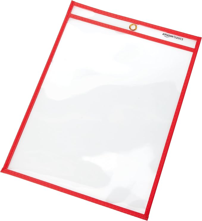 Amazon Basics Heavy Duty Dry Erase Job Ticket Holders, Document Protectors - Image 3