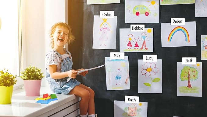 Dry Erase Magnetic Labels: 40PCS, 4x2”Blank Magnets Name Tags Plates - Image 4