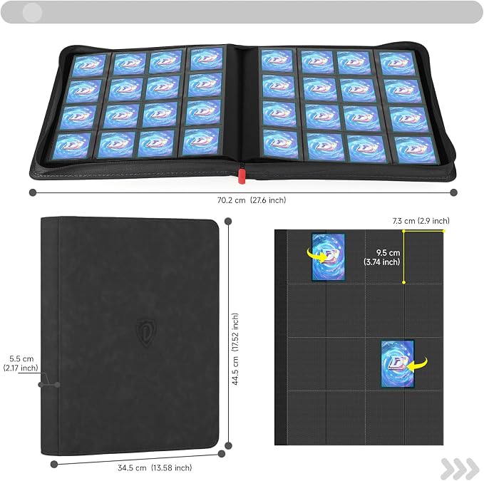 Card Binder with 1024 Cards, 16 Pocket Trading Card Binder Includes 32 Page - Image 3
