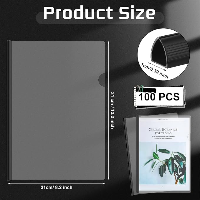 Thenshop 100 Pcs Clear Report Covers - Image 2