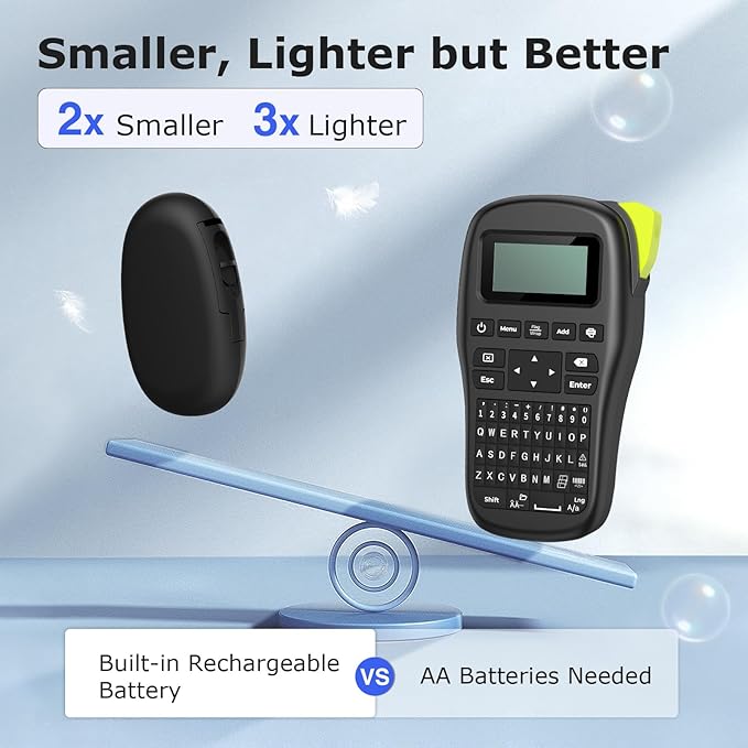 SUPVAN E10 Bluetooth Label Maker Machine with 3 Tapes, Continuous Waterproof Label, Versatile App with 35 Fonts and 1k+ Icons, Inkless Labeler for Home, Kitchen, School, Office Organization, Black-DeskLoop Office