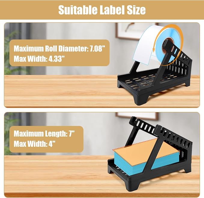 Ctemnpho Large Label Holder for Rolls and Fan-Fold Labels, Stand Desktop - Image 7