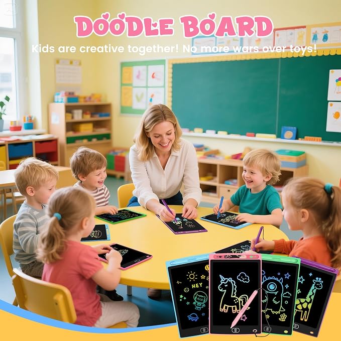 4 Pack LCD Writing Tablet for Kids, Erasable and Reusable Toddler Doodle Board - Image 7