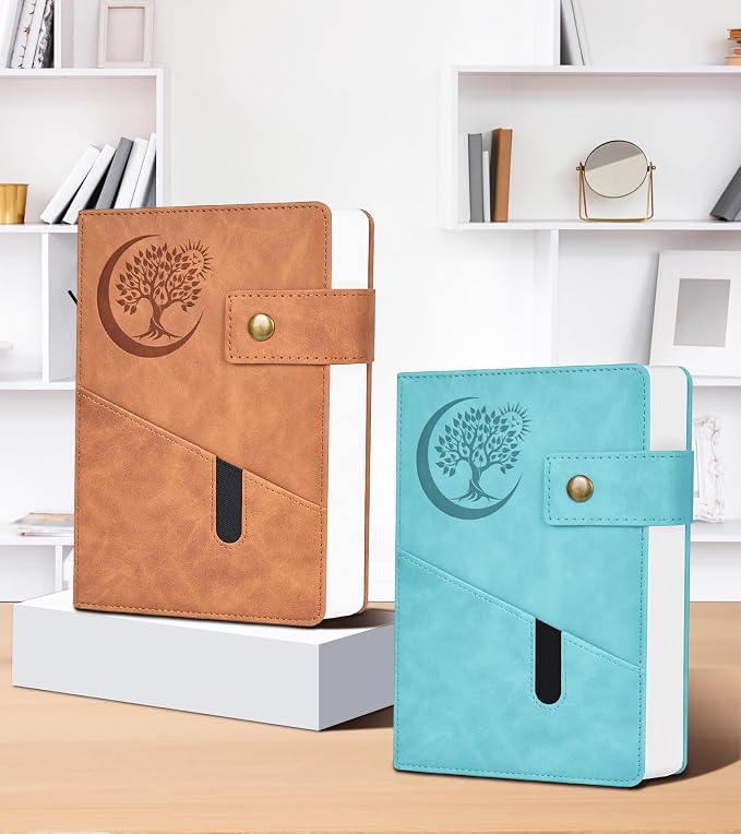 PAIBAS 7.6 x 10 Lined Notebook Journal 366 Pages Leather Journal - Image 7
