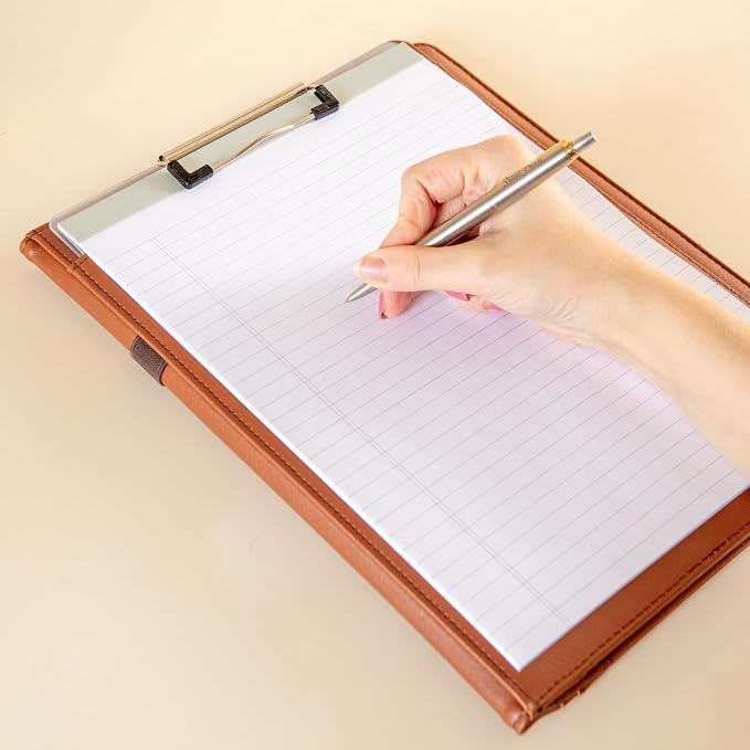 STYLIO Padfolio Folder with Removable Clipboard | Tan Color| Portfolio - Image 8